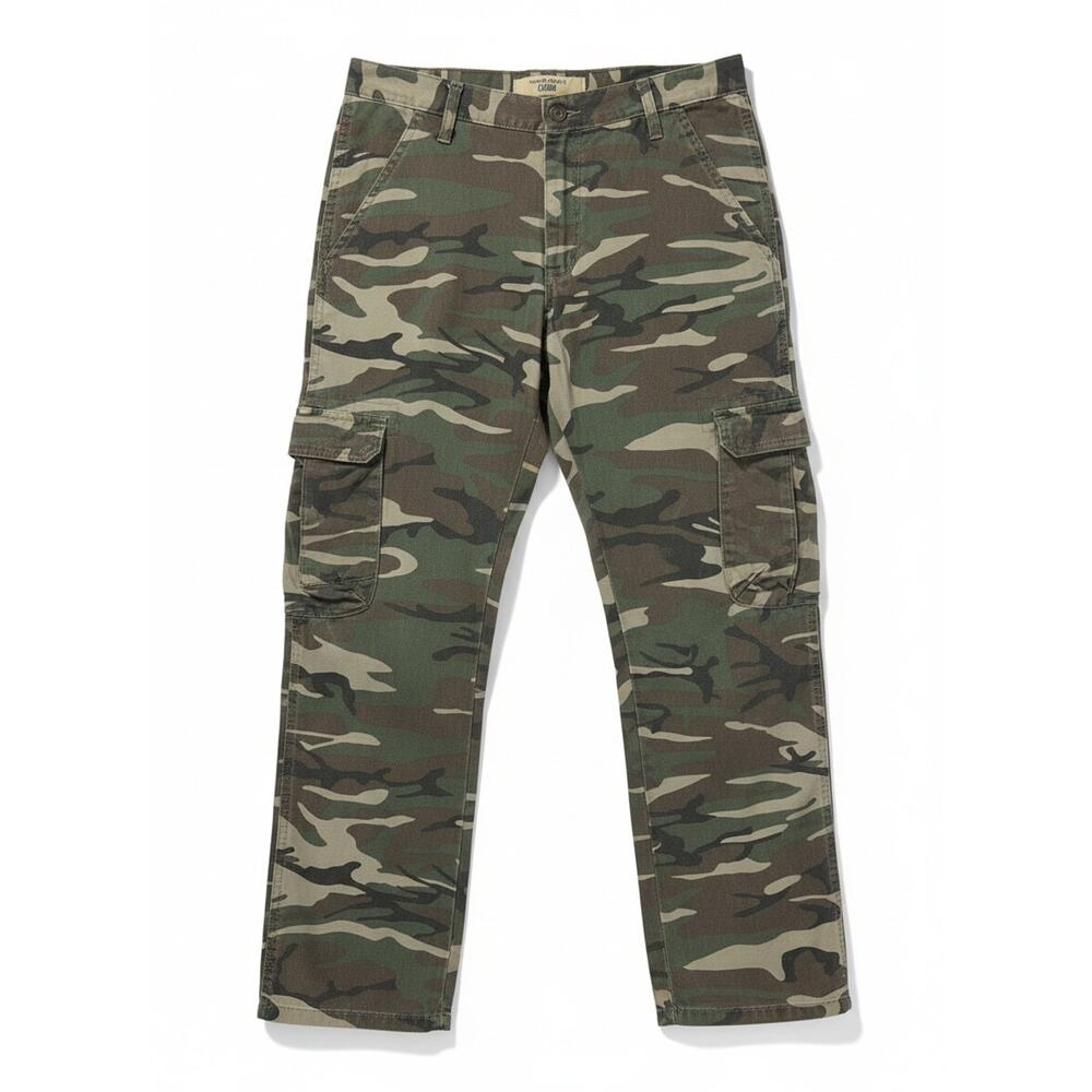 Wrangler Jean Co Camo Cargo Pant Mens 32x30 Cotton Military Combat UNISEX - Picture 2 of 10